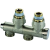 CENTRAL DISTRIBUTION  ORIENTABLE  VALVE FOR 2 PIPE SYSTEMS