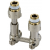 CENTRAL DISTRIBUTION ADJUSTABLE ANGLE VALVE FOR 2 PIPE SYSTEMS